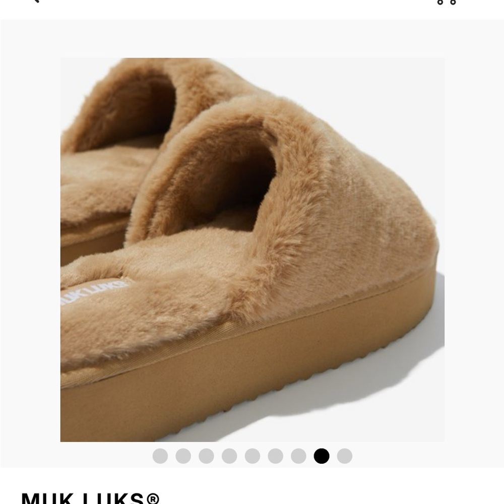 Muk Luks Cozy Tan Slides - Picture 10 of 11